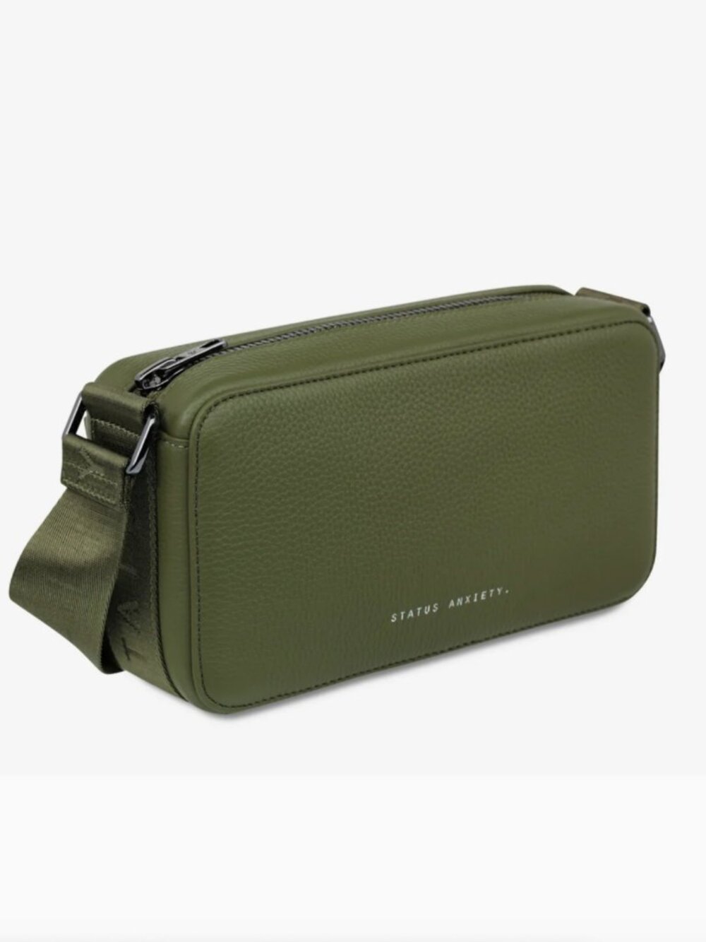 Status Anxiety Delirium Bag Khaki Green NWT Leather Shoulder Crossbody Handbag